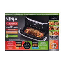 Ninja AF550EU gruzdintuvė Dviguba 6,6 l Atskirai pastatoma 2470 W Karšto oro gruzdintuvė Juoda, Sidabrinė