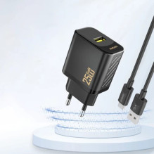 Įkroviklis Dudao "GaN A27S" juodas 25W (QC3.0)