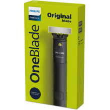 „Philips Norelco OneBlade QP1424/10“ vyriškas skustuvas, folijos skustuvas, žoliapjovė, anglies spalvos