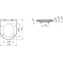 TOILET SEAT WITH LID LAUFEN PRO WHITE 44.5cm x 37cm TOILET SEAT WITH LID LAUFEN PRO WHITE 44.5cm x 37cm