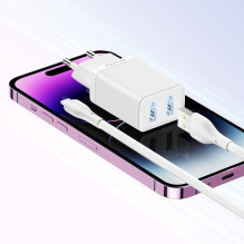 Charger Awei C15L-EU 10W 2xUSB-A + USB-A to Lightning cable 1.0m white Charger Awei C15L-EU 10W 2xUSB-A + USB-A to Lightning cable 1.0m white