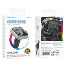 FM bangų moduliatorius Borofone BC50 PD20W+QC3.0 FM bangų moduliatorius Borofone BC50 PD20W+QC3.0