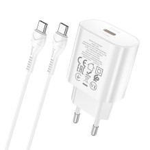 Charger Hoco N22 25W USB-C + USB-C to USB-C cable 1.0m white