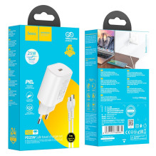 Charger Hoco N22 25W USB-C + USB-C to USB-C cable 1.0m white