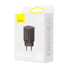 Charger Baseus Super Si Pro 30W USB-C / USB-A black CCSUPP-E01 Charger Baseus Super Si Pro 30W USB-C / USB-A black CCSUPP-E01
