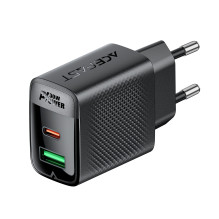 Charger Acefast A98 30W GaN USB-C / USB-A black