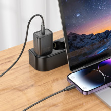 Charger Hoco N60 20W GaN USB-C + USB-C to Lightning cable 1.0m white