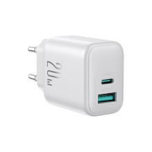 Charger Joyroom JR-TCF21 20W USB-C / USB-A white Charger Joyroom JR-TCF21 20W USB-C / USB-A white