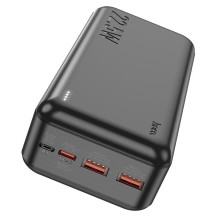 Išorinė baterija Power Bank Hoco J101B PD 20W+Quick Charge 3.0 22.5W 30000mAh juodas Išorinė baterija Power Bank Hoco J101B PD 20W+Quick Charge 3.0 22.5W 30000mAh juodas