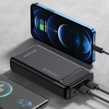 External battery Power Bank Awei P6K 5V / 2.1A 20000mAh black External battery Power Bank Awei P6K 5V / 2.1A 20000mAh black
