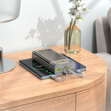 Išorinė baterija Power Bank Hoco J104A Discovery Edition 22.5W 20000mAh pilka Išorinė baterija Power Bank Hoco J104A Discovery Edition 22.5W 20000mAh pilka