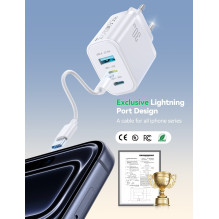 Charger Joyroom JR-TG6 30W 2xUSB-C / USB-A white