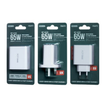 Charger Remax RP-U125 65W GaN USB-C / USB-A white Charger Remax RP-U125 65W GaN USB-C / USB-A white