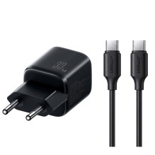 Įkroviklis Joyroom JR-TG7 33W USB-C / USB-A + USB-C to USB-C 60W 1.0m cable juodas Įkroviklis Joyroom JR-TG7 33W USB-C / USB-A + USB-C to USB-C 60W 1.0m cable juodas