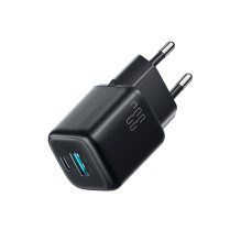 Charger Joyroom JR-TG7 33W USB-C / USB-A + USB-C to USB-C 60W 1.0m cable black Charger Joyroom JR-TG7 33W USB-C / USB-A + USB-C to USB-C 60W 1.0m cable black