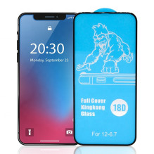 LCD apsauginis stikliukas 18D Airbag Shockproof Samsung A125 A12 juodas