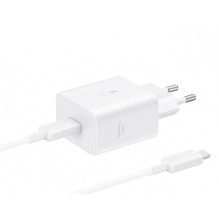 Įkroviklis Samsung EP-T4511XWEGEU 45W USB-C + USB-C to USB-C cable 1.8m baltas