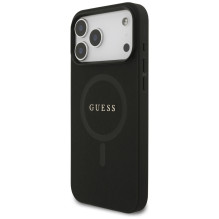 „Guess Saffiano Classic Logo MagSafe“ dėklas, skirtas „iPhone 17 Pro Max“ – juodas
