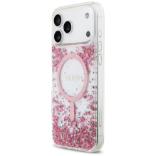 Guess Resin Bottom Glitter MagSafe Case for iPhone 17 Pro Max - Pink