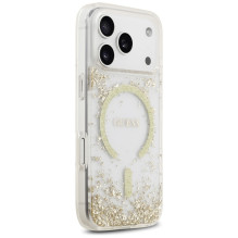 Guess Resin Bottom Glitter MagSafe Case for iPhone 17 Pro - Gold