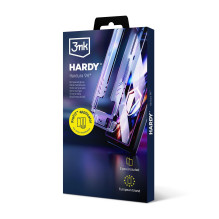 LCD protective glass (2 pcs.) with applicator 3mk Hardy Hardura 9H Apple iPhone 15 Pro black