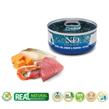 FARMINA N&D Ocean Kitten Tuna, Cod, Shrimp & Pumpkin - wet food for kittens - 70g FARMINA N&D Ocean Kitten Tuna, Cod, Shrimp & Pumpkin - wet food for kittens - 70g