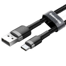USB kabelis Baseus Cafule Type-C 2.0m 2.0A pilkas-juodas CATKLF-CG1 USB kabelis Baseus Cafule Type-C 2.0m 2.0A pilkas-juodas CATKLF-CG1