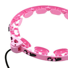 Massaging gymnastics hoop Smart Hula Hoop HHP008 pink