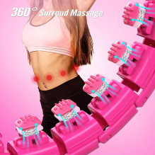 Massaging gymnastics hoop Smart Hula Hoop M2 pink