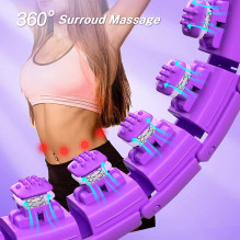 Massaging gymnastics hoop Smart Hula Hoop M2 purple