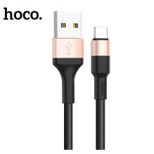 USB kabelis Hoco X26 Type-C 1.0m juodas-auksinis USB kabelis Hoco X26 Type-C 1.0m juodas-auksinis