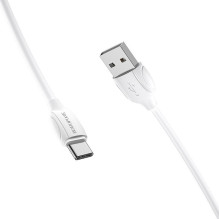 USB kabelis Borofone BX19 USB-A to USB-C 1.0m baltas USB kabelis Borofone BX19 USB-A to USB-C 1.0m baltas