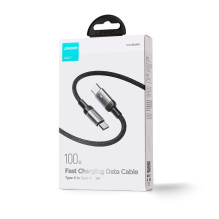 USB cable Joyroom S-CC100A10 Type-C to Type-C 100W 1.2m black USB cable Joyroom S-CC100A10 Type-C to Type-C 100W 1.2m black