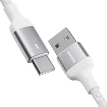 USB kabelis Joyroom S-UC027A10 USB to Type-C 3A 1.2m baltas USB kabelis Joyroom S-UC027A10 USB to Type-C 3A 1.2m baltas