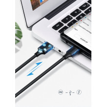 USB kabelis Ugreen US287 USB to USB-C 3A 1.5m juodas