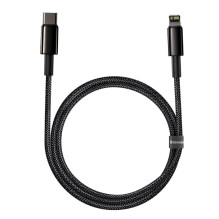 USB kabelis Baseus Tungsten PD20W USB-C to Lightning 1.0m juodas CATLWJ-01 USB kabelis Baseus Tungsten PD20W USB-C to Lightning 1.0m juodas CATLWJ-01