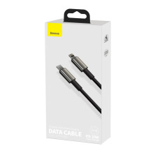 USB kabelis Baseus Tungsten PD20W USB-C to Lightning 1.0m juodas CATLWJ-01 USB kabelis Baseus Tungsten PD20W USB-C to Lightning 1.0m juodas CATLWJ-01