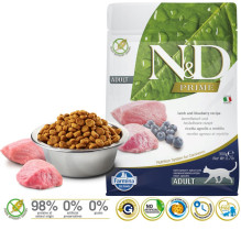 FARMINA ND Prime Cat ėriena ir mėlynės suaugusioms katėms - sausas ėdalas - 300 g