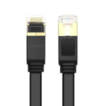 Ugreen Ugreen plokščias kabelis interneto tinklo kabelis Ethernet patchcord RJ45 Cat 7 STP LAN 10 Gbps 10m juodas (NW106 Ugreen Ugreen plokščias kabelis interneto tinklo kabelis Ethernet patchcord RJ45 Cat 7 STP LAN 10 Gbps 10m juodas (NW106