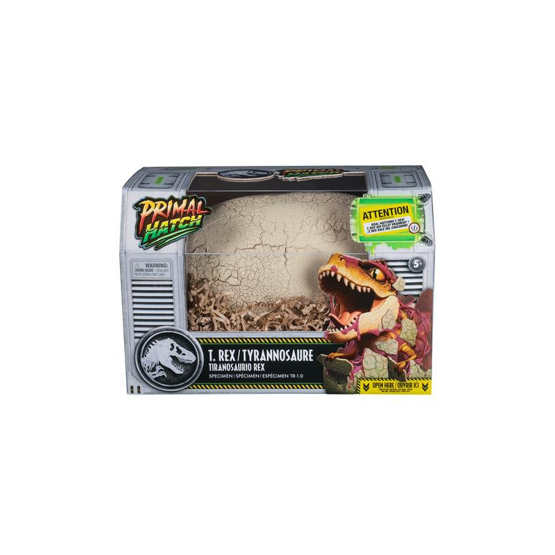 Jurassic World Primal Hatch Interactive Toy Dinosaur &amp; Egg Hatch &amp; Train your own Baby Dino with 100+ Sounds &am