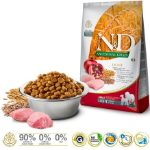 FARMINA N&amp;D ANCESTRAL GRAIN DOG LIGHT - CHICKEN. SPELT.OATS AND POMEGRANATE ADULT MEDIUM &amp; MAXI 12kg