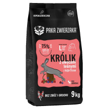 PAKA ZWIERZAKA Triušių sausas šunų ėdalas su miško uogomis L - 9 kg