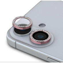 „Guess“ Apple iPhone 16 / 16 Plus fiksuoto blizgučių apsauginio lęšio rožinis dėklas „Guess“ Apple iPhone 16 / 16 Plus fiksuoto blizgučių apsauginio lęšio rožinis dėklas