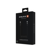 Evelatus AutoSpring Coiled Cable USB C to USB C connector 1.2M Black Evelatus AutoSpring Coiled Cable USB C to USB C connector 1.2M Black