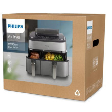 Air fryer Philips 5000 series NA555 / 00, silver, 2750 W, 9 l