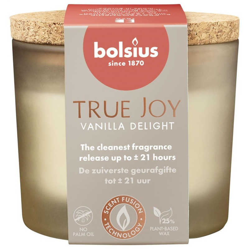 Žvakė, aromatinė Bolsius TRUE JOY Vanilla Delight, 21 h