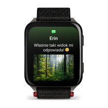 „Garmin Venu X1“ juodas su titano spalvos dėklu ir juodu „ComfortFit“ nailono dirželiu