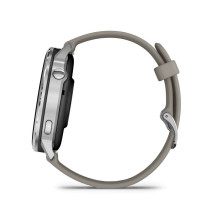 „Garmin Venu 4“ – 45 mm, sidabrinis su sidabro pilkos spalvos silikoniniu dirželiu sportinis laikrodis