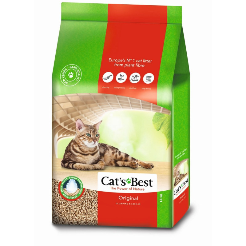 „Cat's Best Eco Plus Original“ – medinis kačių kraikas – 30 l