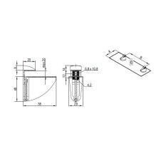 ADJUSTABLE CLAMP FOR SHELVES CR (20 / 100) ADJUSTABLE CLAMP FOR SHELVES CR (20 / 100)